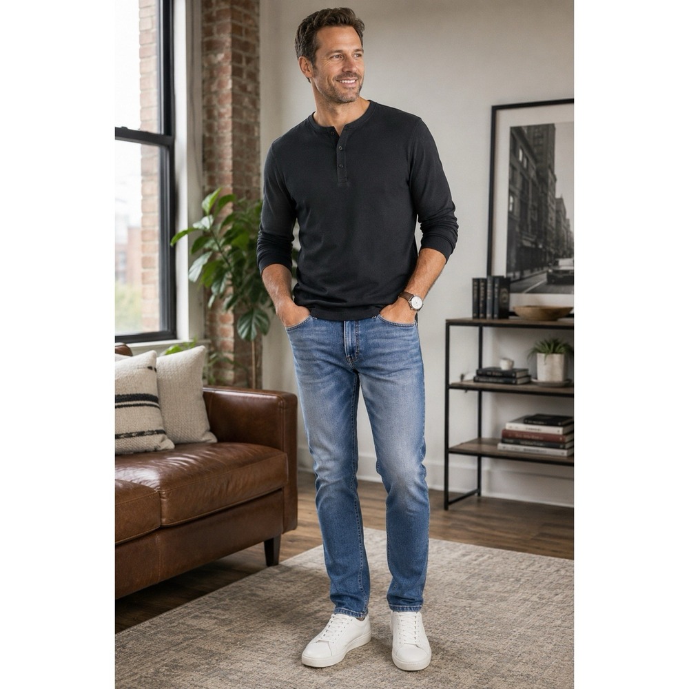FRAME L'Homme Skinny Men's Jeans Size 36 Blue Wash Stretch Slim Denim